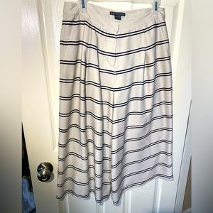 A/X Armani Exchange: Striped Wide Leg Gaucho Pants